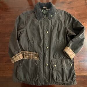 Barbour Classic Beadnell Wax Waterproof country brown coat jacket size US 12